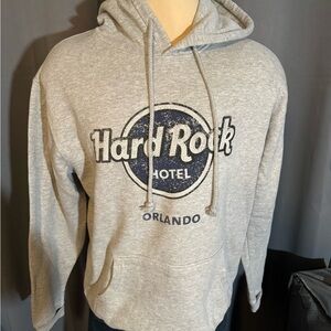 Hard Rock Hotel Gray Hoodie with Blue Logo
